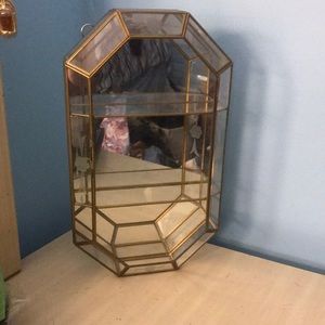 Vintage glass and mirrors display case